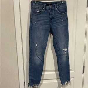 Lucky Brand Mid Rise Skinny Ava Medium Blue Distressed Jeans